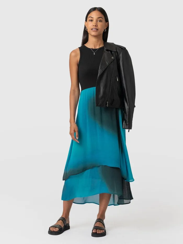 Etta Layered Dress 8211 Blue Coral Blue Coral Women Saint And Sofia Dresses