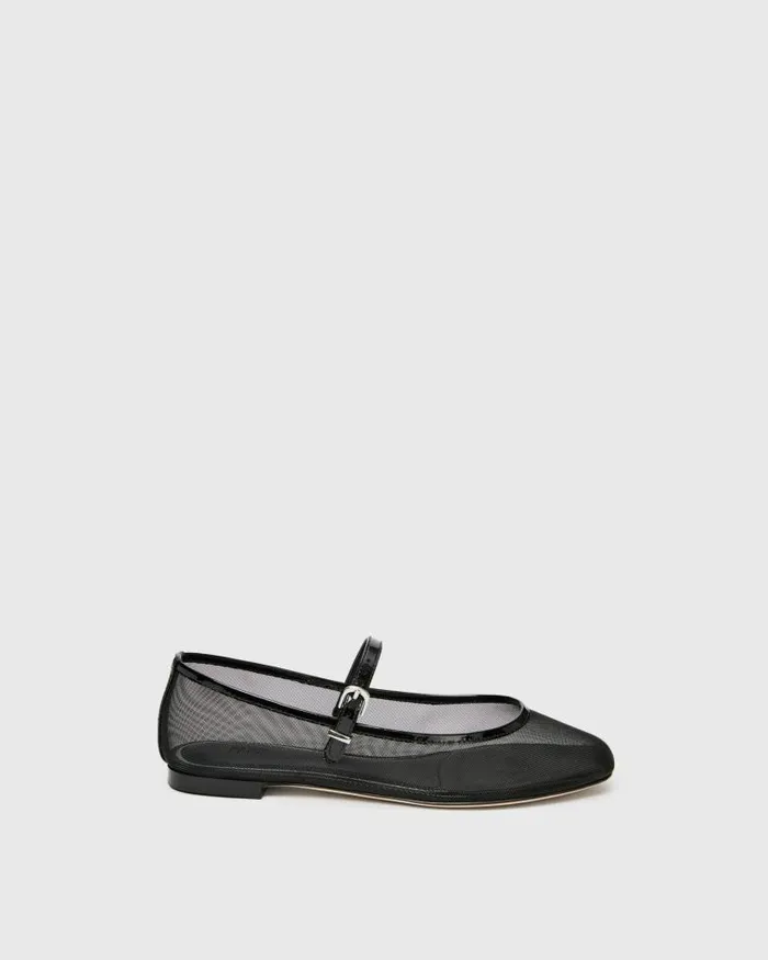 Flats Women PAIGE Josie Flat 8211 Black MeshPatent Leather