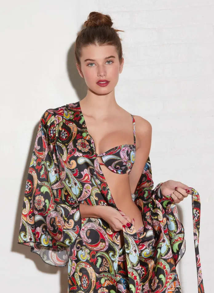 Fleur Du Mal Bikinis Women Balconette Bikini Top Psychedelic Paisley Fleur Du Mal Bikinis Women Balconette Bikini Top Psychedelic Paisley