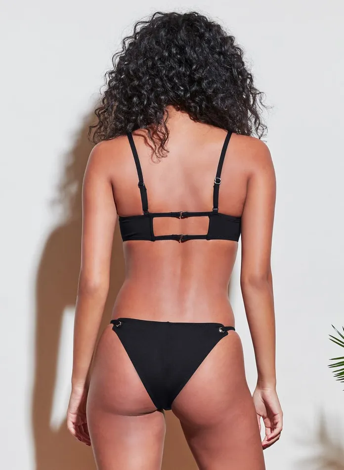 Fleur Du Mal Bikinis Women Cup Sized Swim Top Black Fleur Du Mal Bikinis Women Cup Sized Swim Top Black