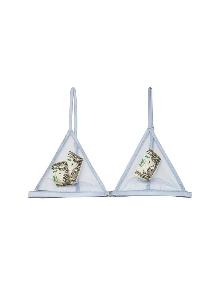 Fleur Du Mal Bras Women Big Spender Embroidery Triangle Bra Ice Queen