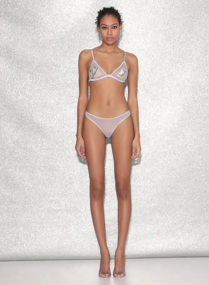 Fleur Du Mal Bras Women Big Spender Embroidery Triangle Bra Ice Queen