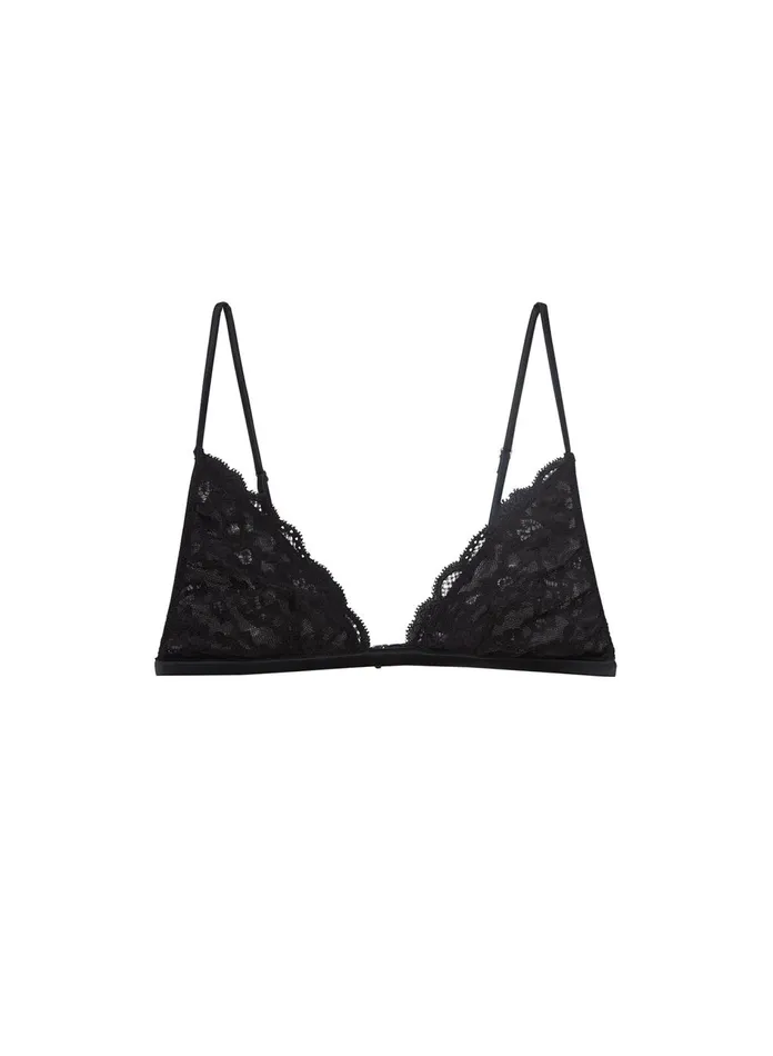 Fleur Du Mal Bras Women Charlotte Triangle Bra Black