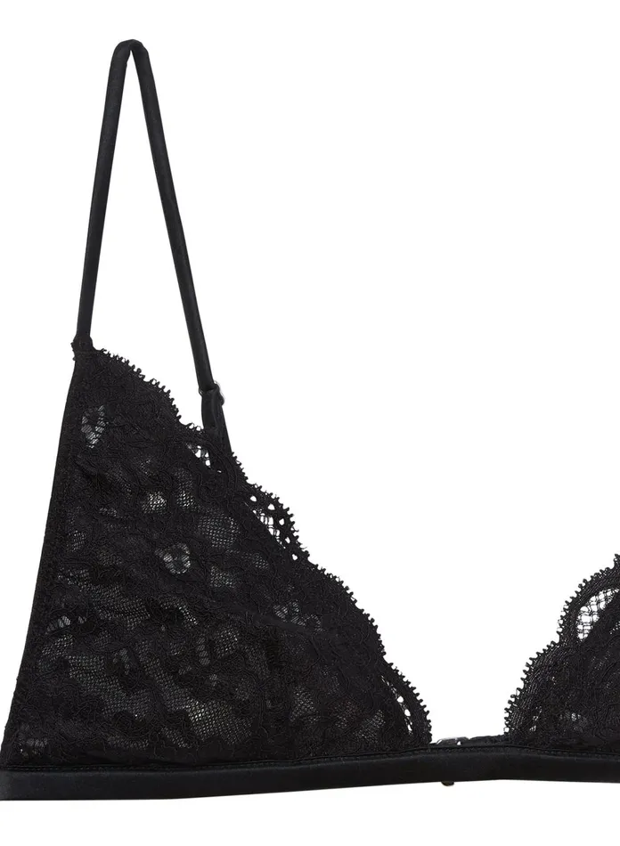 Fleur Du Mal Bras Women Charlotte Triangle Bra Black