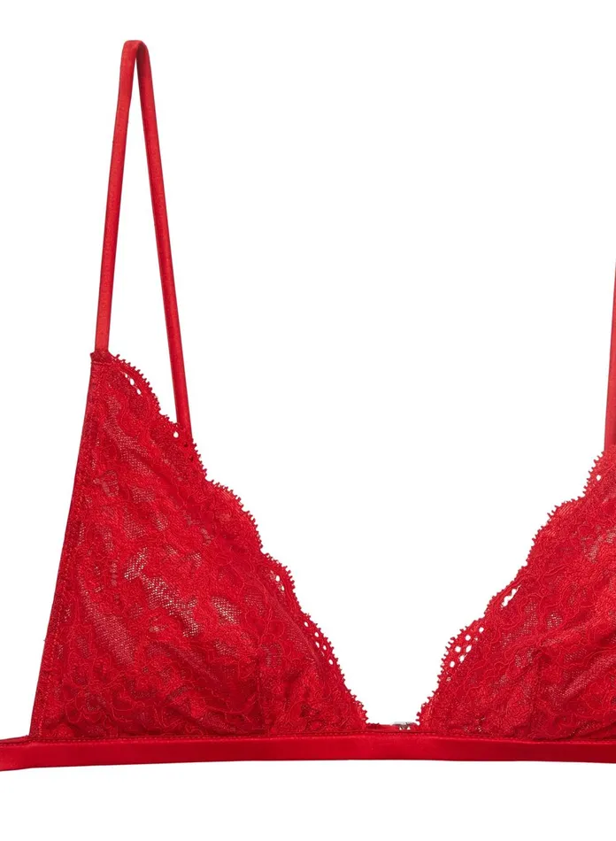 Fleur Du Mal Bras Women Charlotte Triangle Bra Rouge
