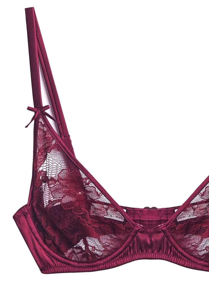 Fleur Du Mal Bras Women Fuller Cup Magnolia Lace Unlined Demi Bra Mulberry Fleur Du Mal Bras Women Fuller Cup Magnolia Lace Unlined Demi Bra Mulberry