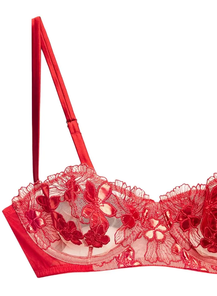 Fleur Du Mal Bras Women Fuller Cup Violet Balconette Bra Rouge Fleur Du Mal Bras Women Fuller Cup Violet Balconette Bra Rouge