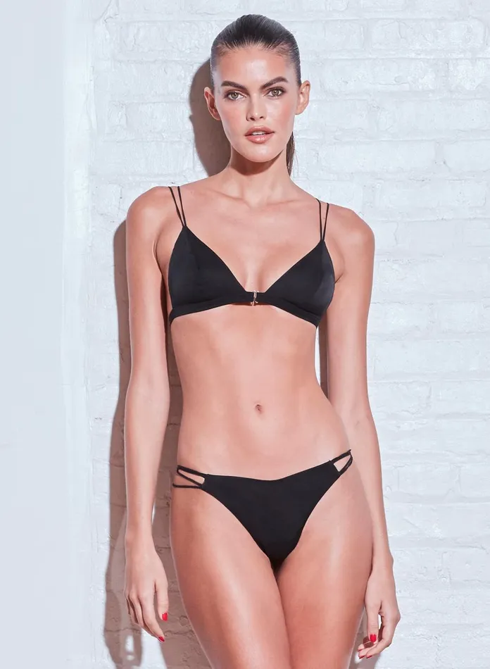 Fleur Du Mal Bras Women Laced Triangle Bra Black