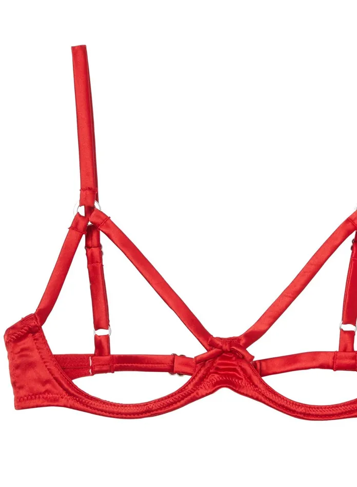 Fleur Du Mal Bras Women Luxe Ouvert Bra Rouge