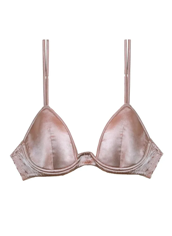 Fleur Du Mal Bras Women Luxe Plunge Bra Tan Fleur Du Mal Bras Women Luxe Plunge Bra Tan