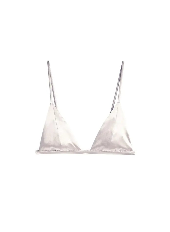 Fleur Du Mal Bras Women Luxe Triangle Bra Ivory Fleur Du Mal Bras Women Luxe Triangle Bra Ivory