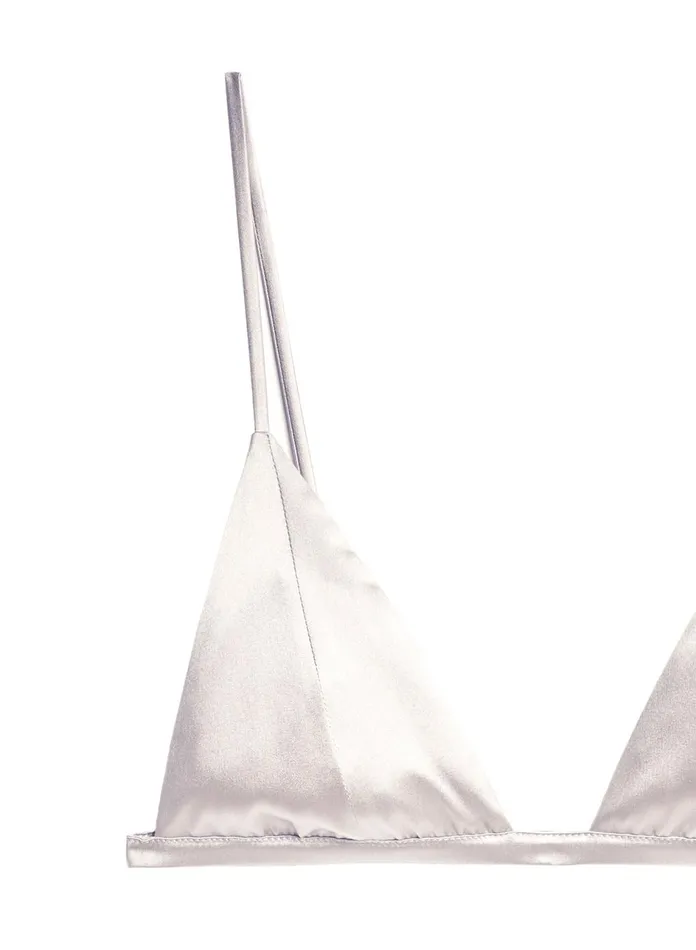 Fleur Du Mal Bras Women Luxe Triangle Bra Ivory Fleur Du Mal Bras Women Luxe Triangle Bra Ivory