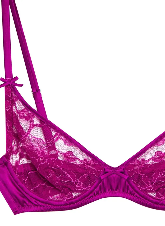 Fleur Du Mal Bras Women Magnolia Lace Unlined Demi Bra Vixen