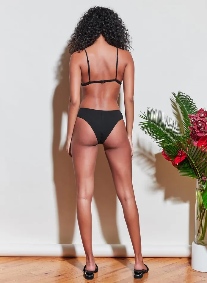 Fleur Du Mal Bras Women Organic Cotton Luxe Triangle Bra Black