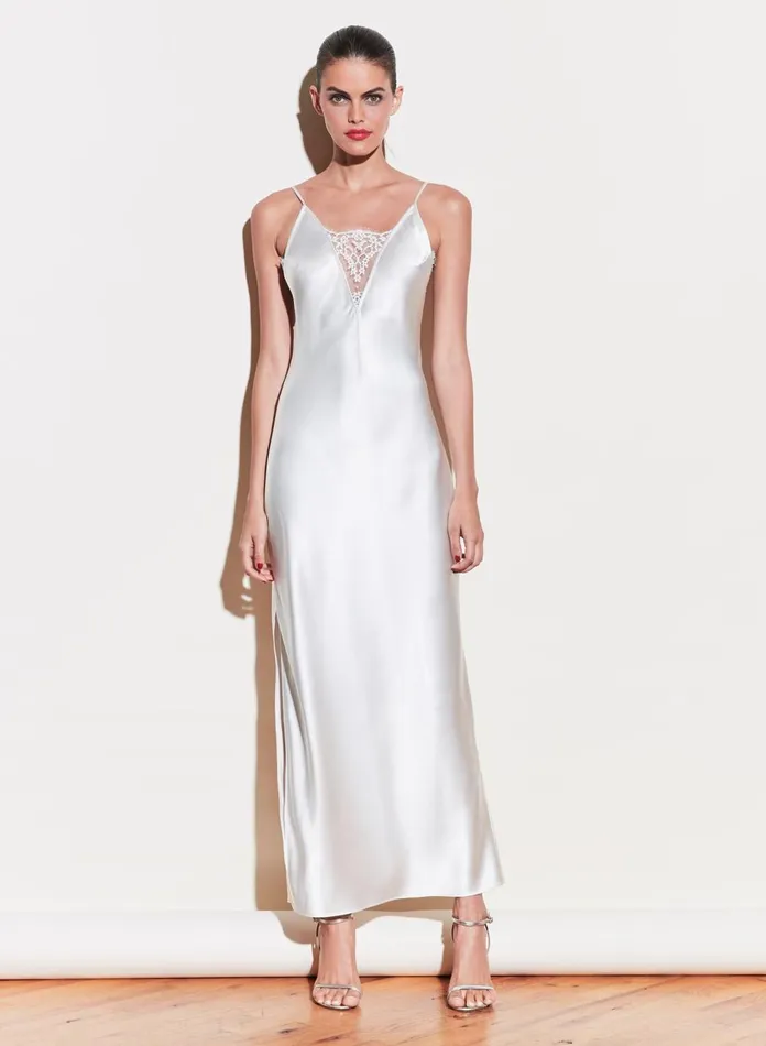 Fleur Du Mal Bridal Women Daphne Lace Insert Gown Creme