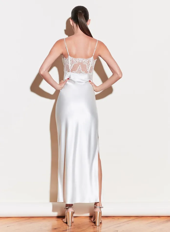 Fleur Du Mal Bridal Women Daphne Lace Insert Gown Creme