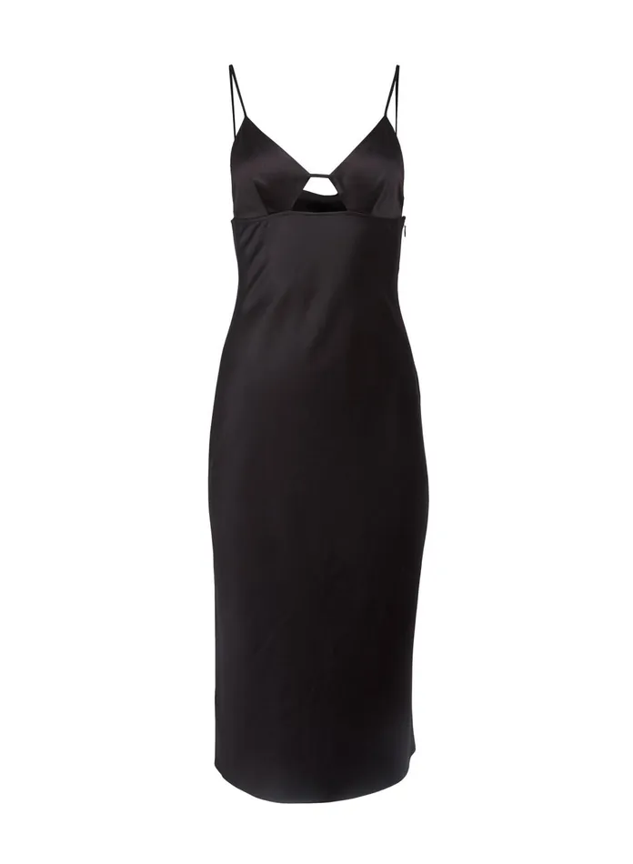 Fleur Du Mal Dresses Women Eco Luxe Keyhole Slip Dress Black Fleur Du Mal Dresses Women Eco Luxe Keyhole Slip Dress Black
