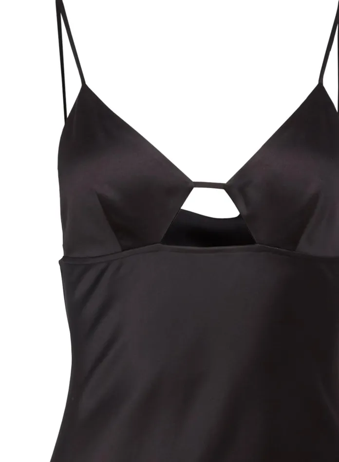 Fleur Du Mal Dresses Women Eco Luxe Keyhole Slip Dress Black Fleur Du Mal Dresses Women Eco Luxe Keyhole Slip Dress Black