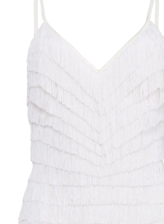 Fleur Du Mal Dresses Women Fringe Dress Ivory Fleur Du Mal Dresses Women Fringe Dress Ivory