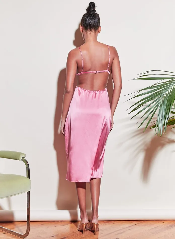 Fleur Du Mal Dresses Women Luxe Triangle Slip Pink Lemonade Fleur Du Mal Dresses Women Luxe Triangle Slip Pink Lemonade