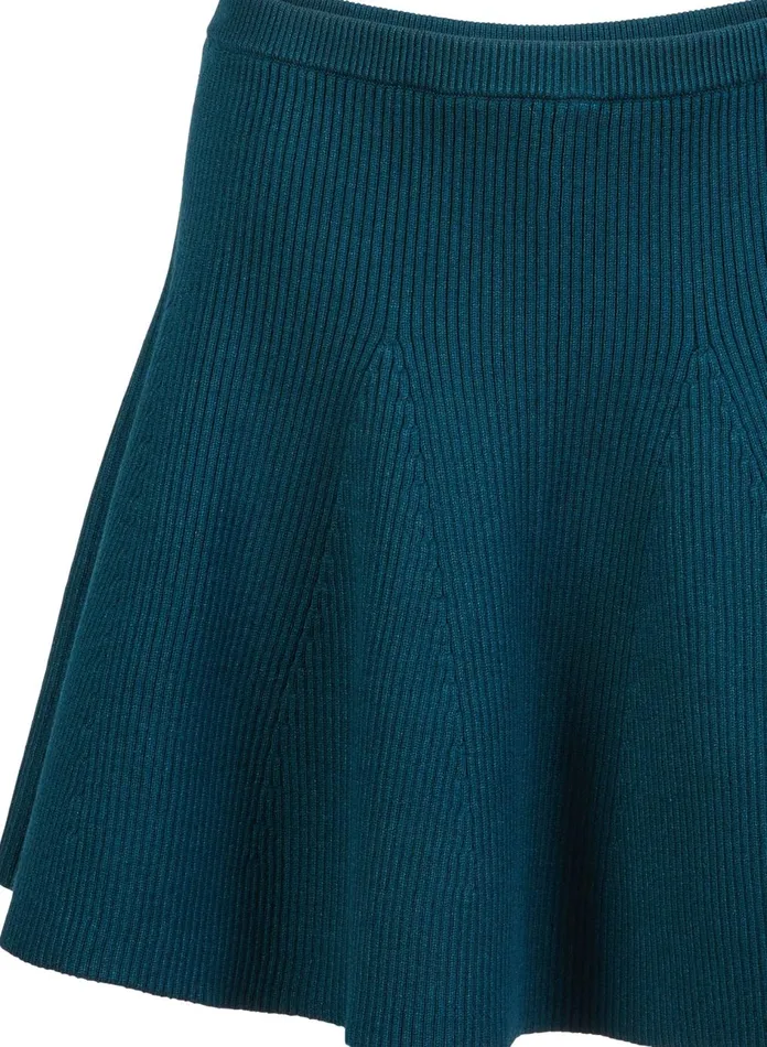 Fleur Du Mal Knitwear Women Knit Flared Mini Skirt Evergreen Fleur Du Mal Knitwear Women Knit Flared Mini Skirt Evergreen