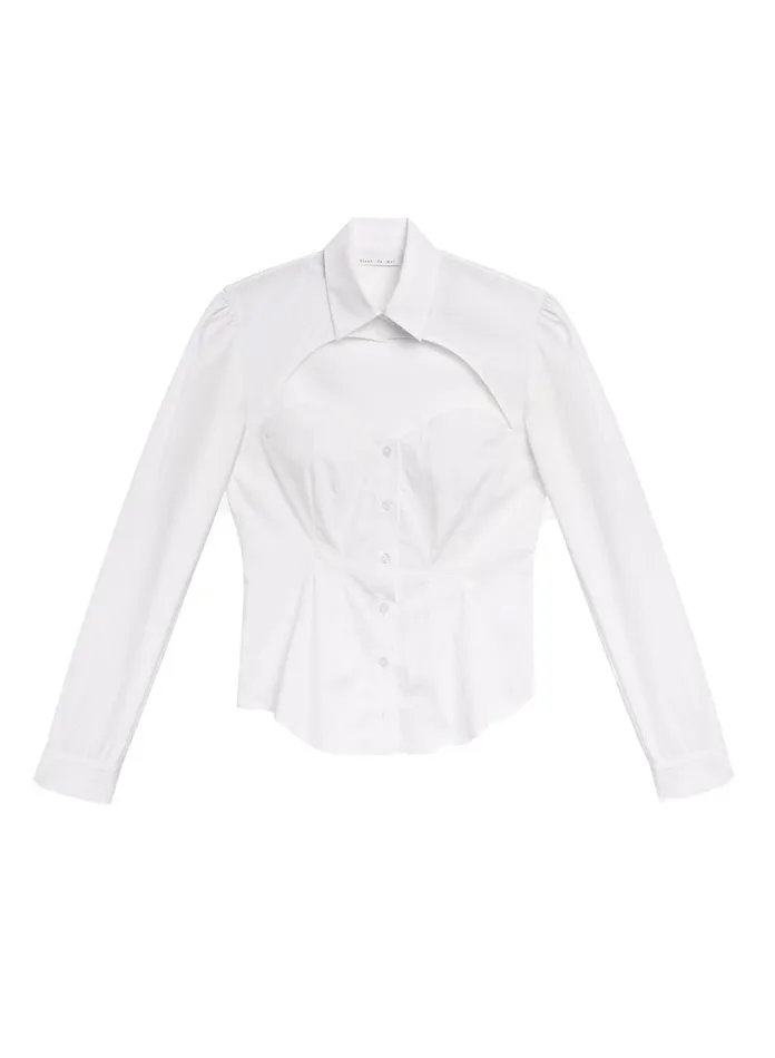 Fleur Du Mal Long Sleeve Women Bella Shirt Ivory Fleur Du Mal Long Sleeve Women Bella Shirt Ivory