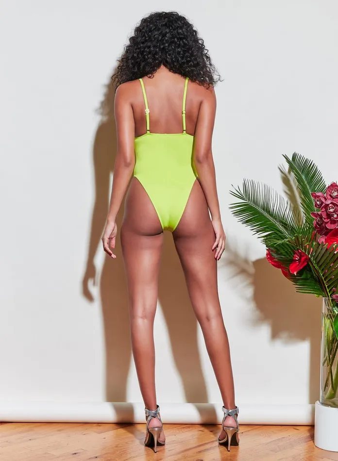 Fleur Du Mal One Pieces Women One Piece V Wire Swimsuit Avocado Fleur Du Mal One Pieces Women One Piece V Wire Swimsuit Avocado