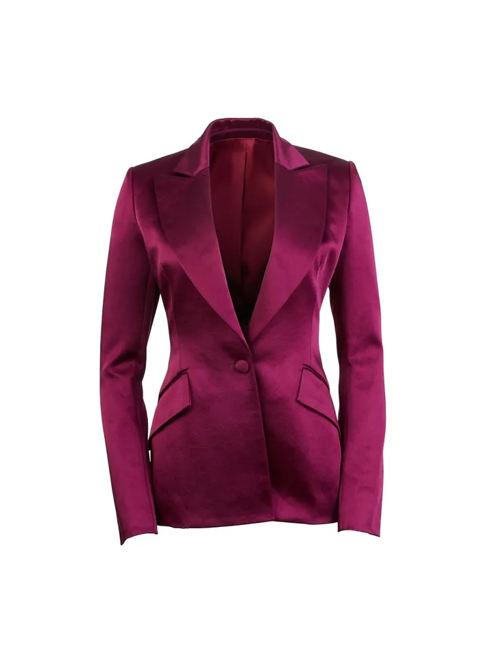 Fleur Du Mal Outerwear Women Tailored Blazer Malbec Fleur Du Mal Outerwear Women Tailored Blazer Malbec
