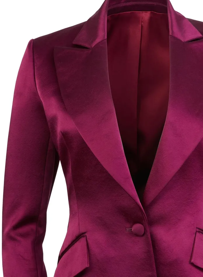Fleur Du Mal Outerwear Women Tailored Blazer Malbec Fleur Du Mal Outerwear Women Tailored Blazer Malbec