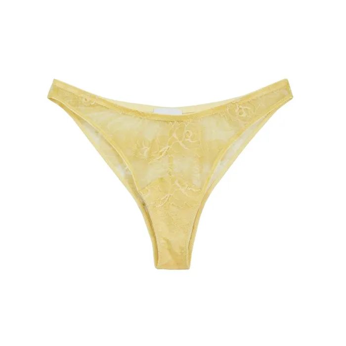Fleur Du Mal Panties and Garters Women Bouquet Lace Cheeky Daffodil