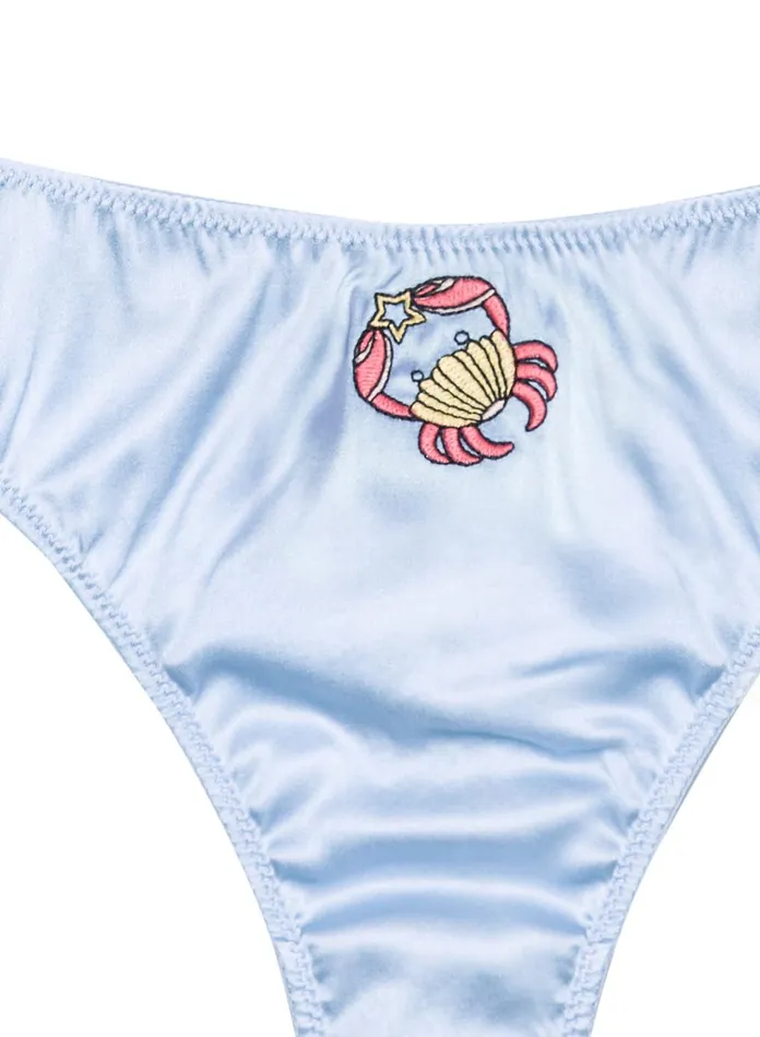 Fleur Du Mal Panties and Garters Women Cancer Zodiac Thong Cancer