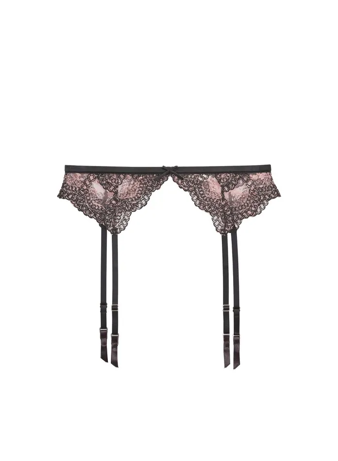 Fleur Du Mal Panties and Garters Women Chain Embroidery Garter Black Fleur Du Mal Panties and Garters Women Chain Embroidery Garter Black
