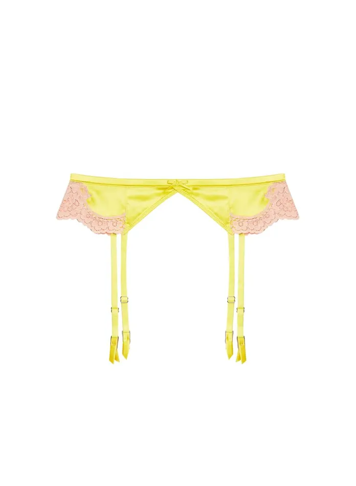 Fleur Du Mal Panties and Garters Women James Lace Garter Zest