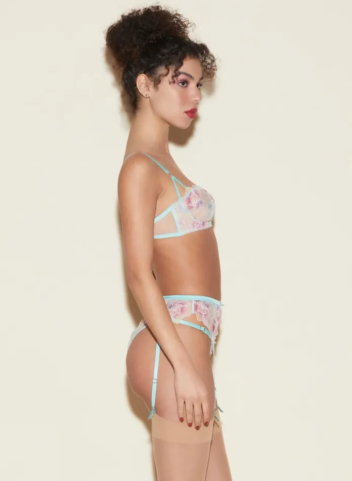 Fleur Du Mal Panties and Garters Women Pixie Embroidery Cheeky Fresh Mint Fleur Du Mal Panties and Garters Women Pixie Embroidery Cheeky Fresh Mint
