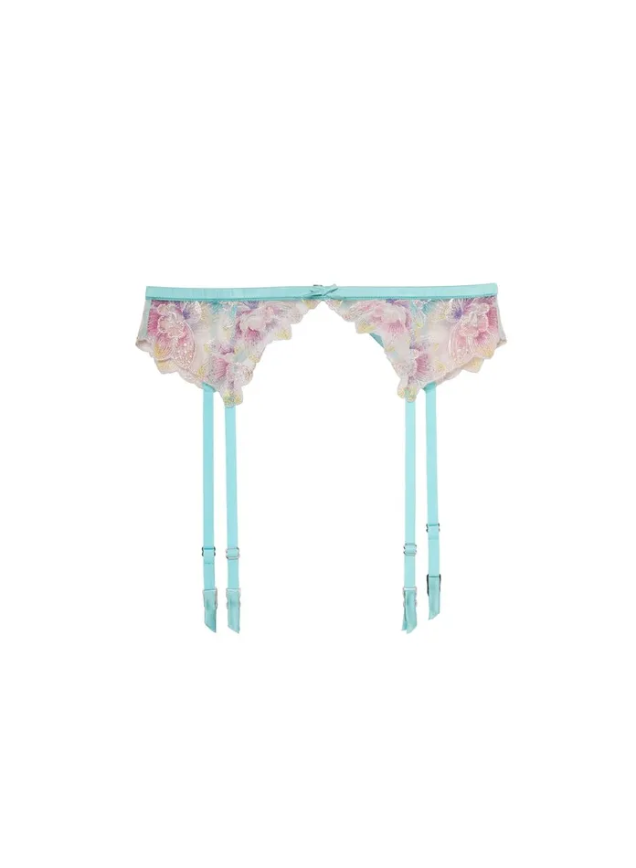 Fleur Du Mal Panties and Garters Women Pixie Embroidery Garter Fresh Mint Fleur Du Mal Panties and Garters Women Pixie Embroidery Garter Fresh Mint