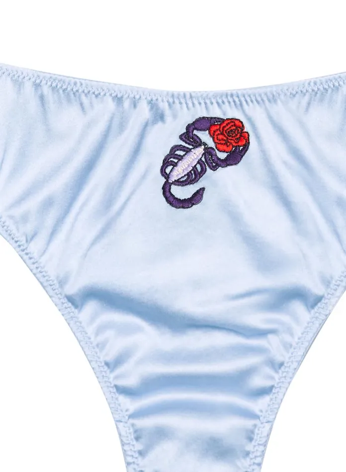 Fleur Du Mal Panties and Garters Women Scorpio Zodiac Thong Scorpio