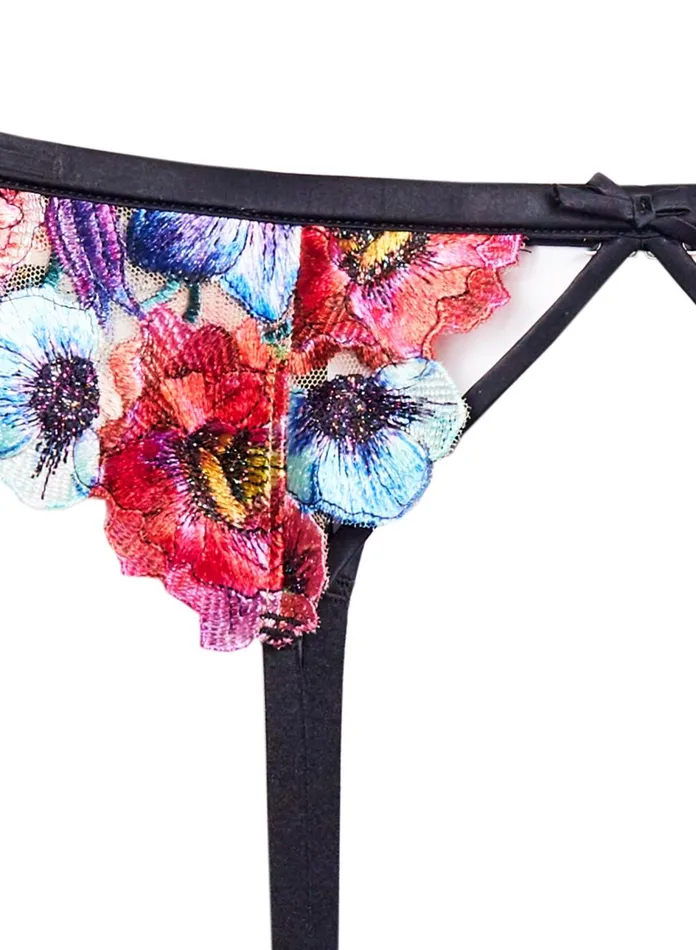 Fleur Du Mal Panties and Garters Women Tuileries Embroidery Garter Multi