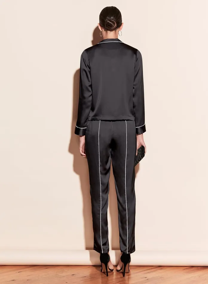Fleur Du Mal Pants Women Bedroom To Boardroom Pant Black Fleur Du Mal Pants Women Bedroom To Boardroom Pant Black