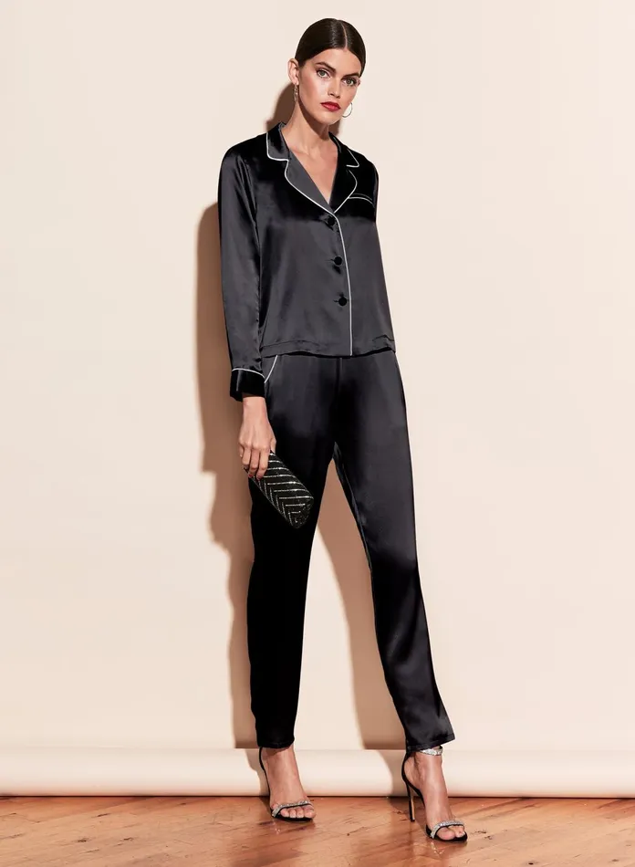 Fleur Du Mal Pants Women Bedroom To Boardroom Pant Black Fleur Du Mal Pants Women Bedroom To Boardroom Pant Black