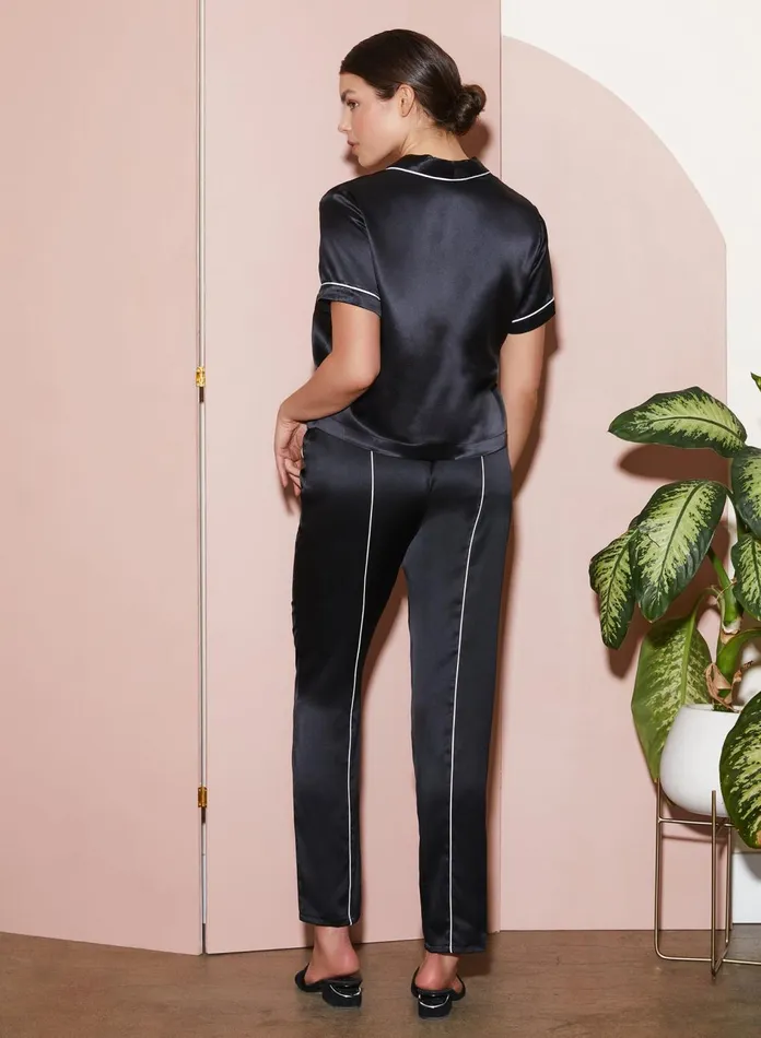 Fleur Du Mal Pants Women Bedroom To Boardroom Pant Black Fleur Du Mal Pants Women Bedroom To Boardroom Pant Black