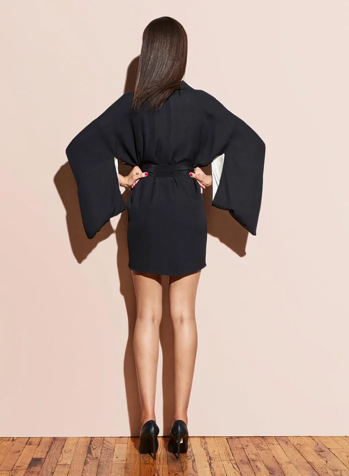 Fleur Du Mal Robes Women Haori Kimono Black Fleur Du Mal Robes Women Haori Kimono Black