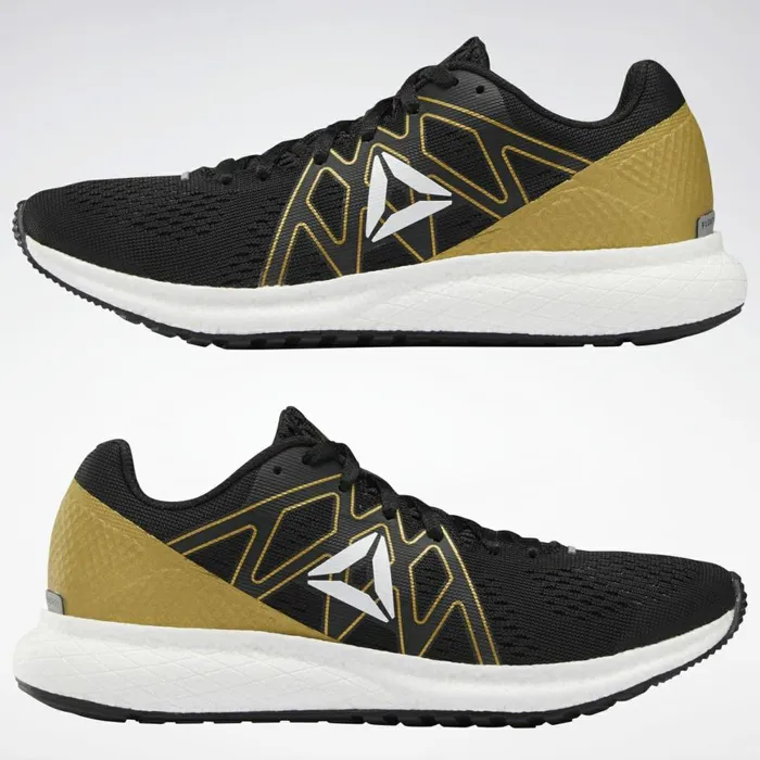 Floatride Womens Reebok Forever Floatride Energy Running Shoes Black White Gold Met