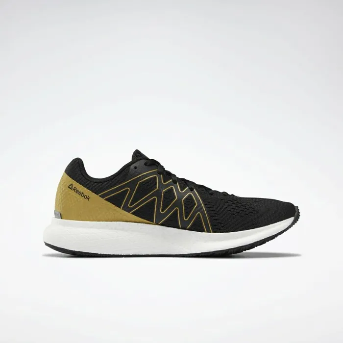 Floatride Womens Reebok Forever Floatride Energy Running Shoes Black White Gold Met