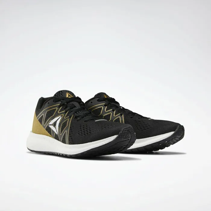 Floatride Womens Reebok Forever Floatride Energy Running Shoes Black White Gold Met