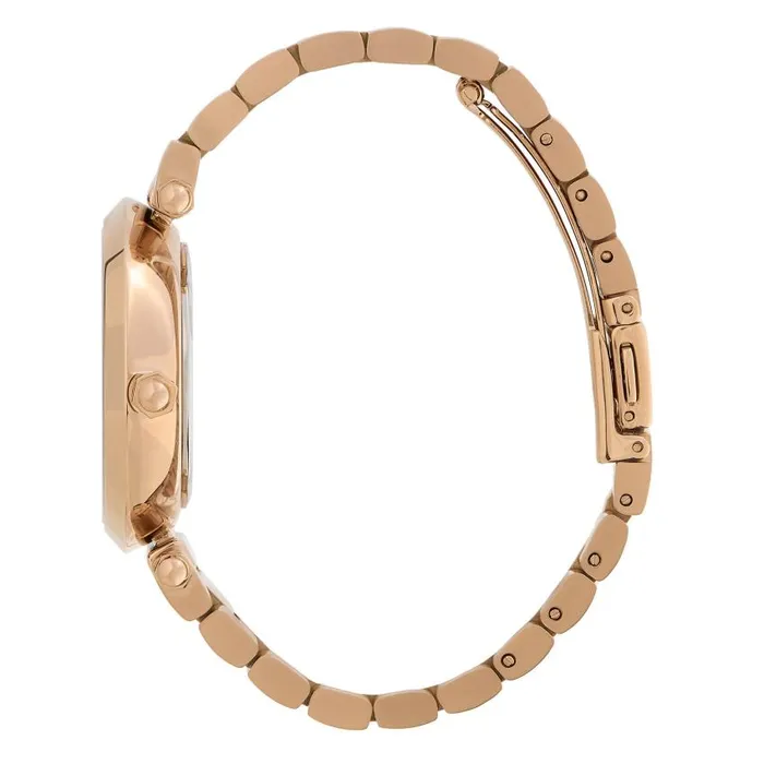 Floral Watches Women Olivia Burton 34mm Floral TBar Grey and Carnation Gold Bracelet Watch