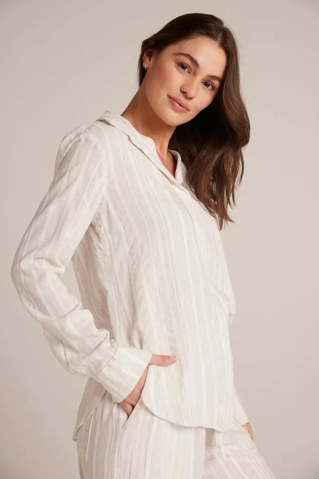 Flowy Button Down 8211 White Sand Stripe Women Bella Dahl Button Down Flowy Button Down 8211 White Sand Stripe Women Bella Dahl Button Down