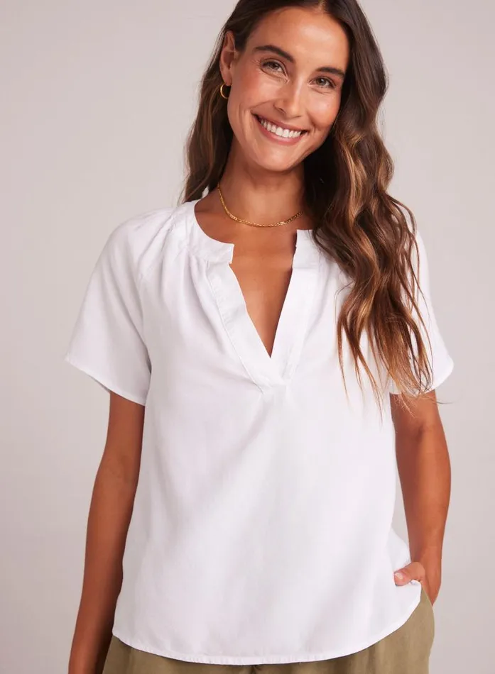 Flowy Short Sleeve Pullover 8211 White Women Bella Dahl Short Sleeve
