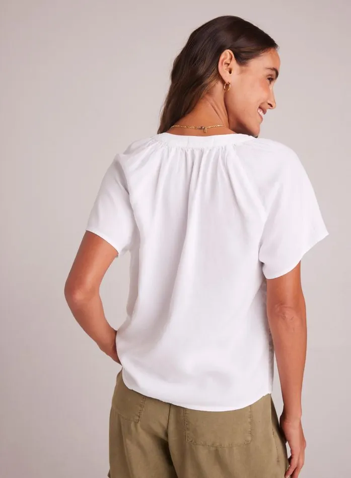 Flowy Short Sleeve Pullover 8211 White Women Bella Dahl Short Sleeve