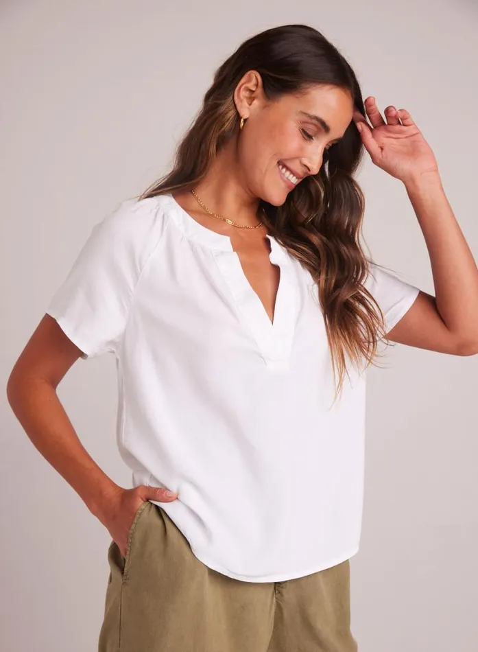 Flowy Short Sleeve Pullover 8211 White Women Bella Dahl Short Sleeve