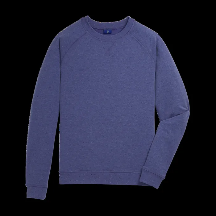 FootJoy Base MidLayers Men French Terry Crewneck Plum Tweed